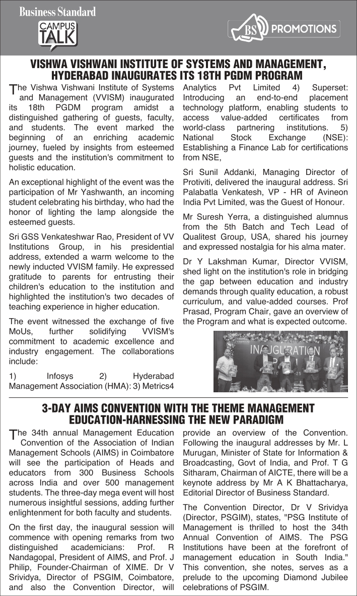 PGDM courses in Hyderabad, India